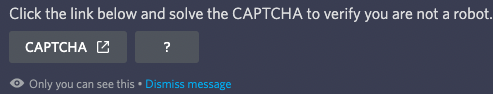 Web-based CAPTCHA challenge with a link